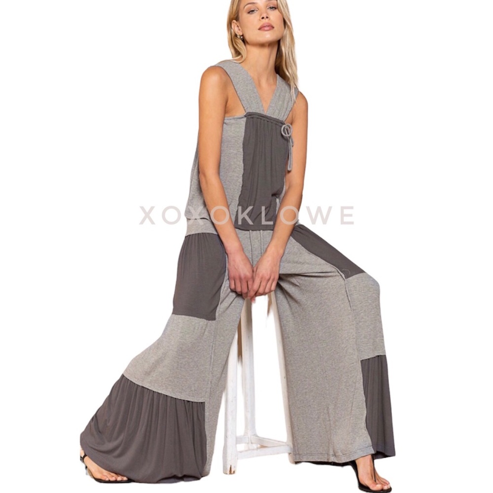 POL Ultra Soft Ribbed Knit Wide Leg Pants